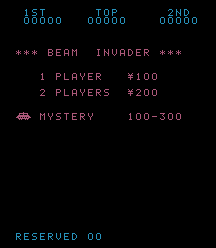 Beam Invader (set 1) Title Screen